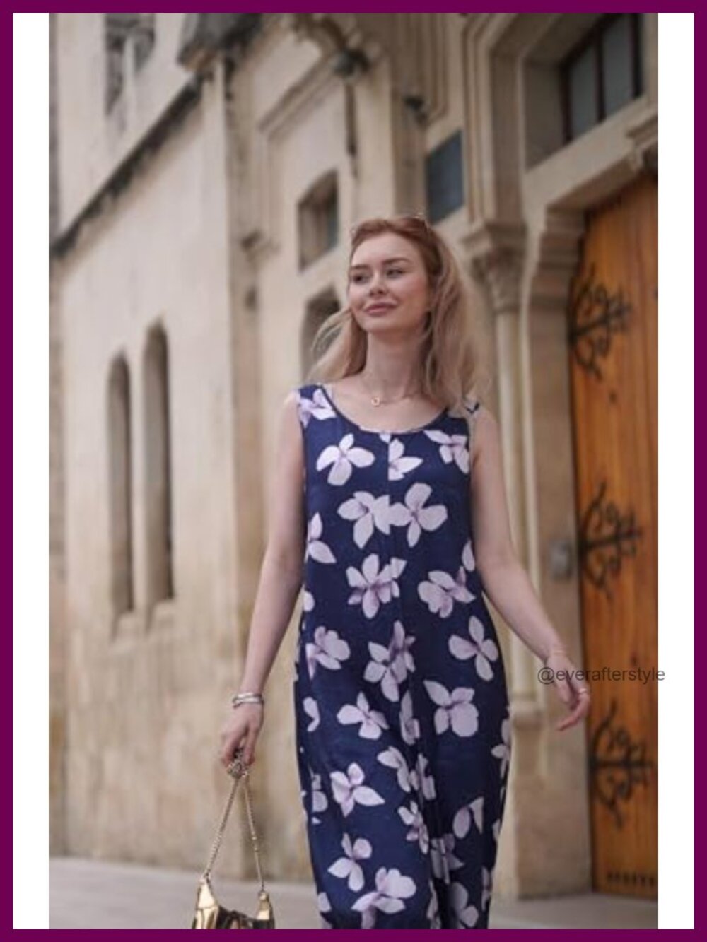 Sleeveless Scoop Neck Wide Leg Jumpsuit with Pockets Summer Casual Romper - Picture 3 of 6